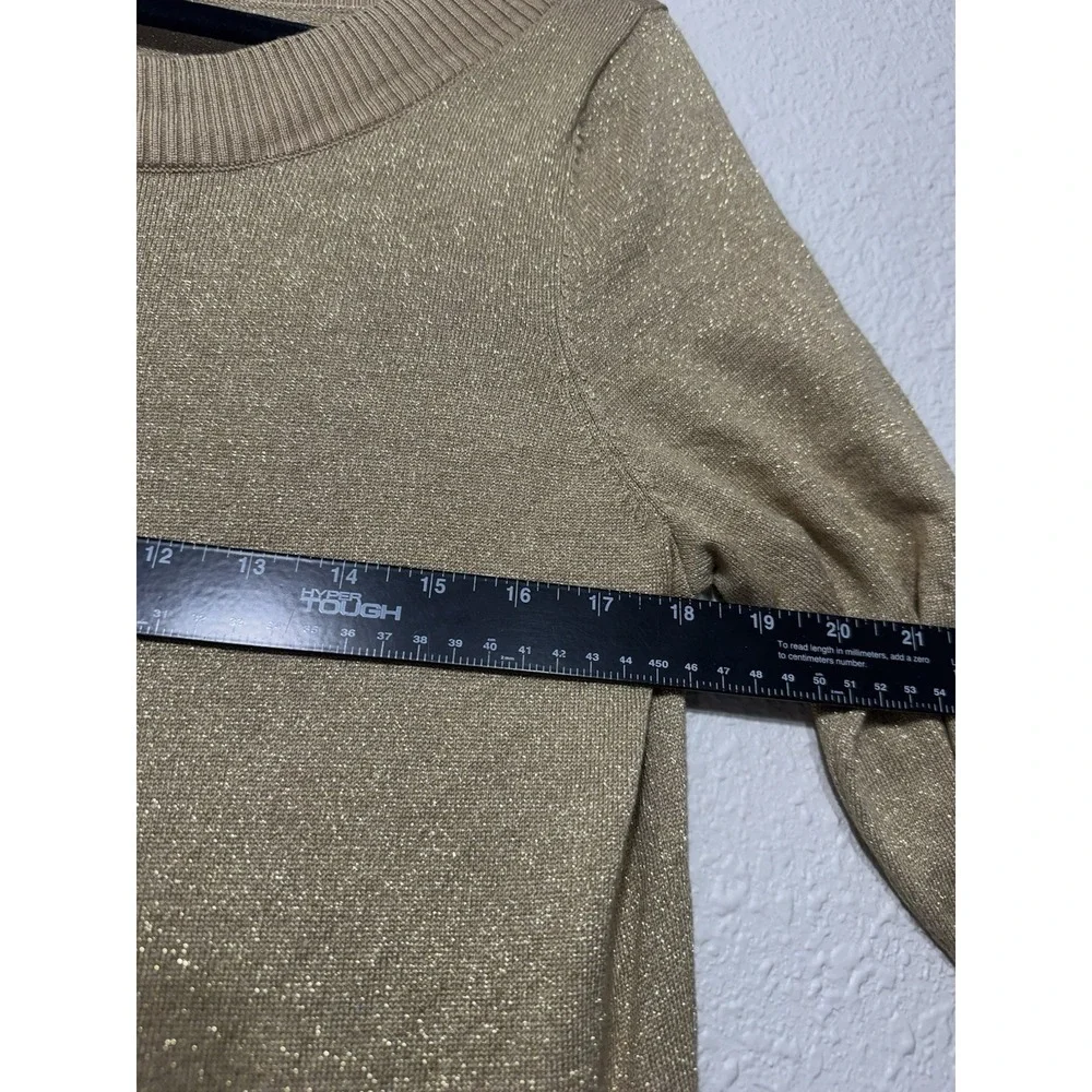 MK Michael Kors Dress L Sweater Womens Dressy Gold Designer Luxury New
